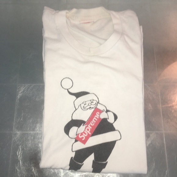 Supreme Santa Tee White Tees Short Sleeve